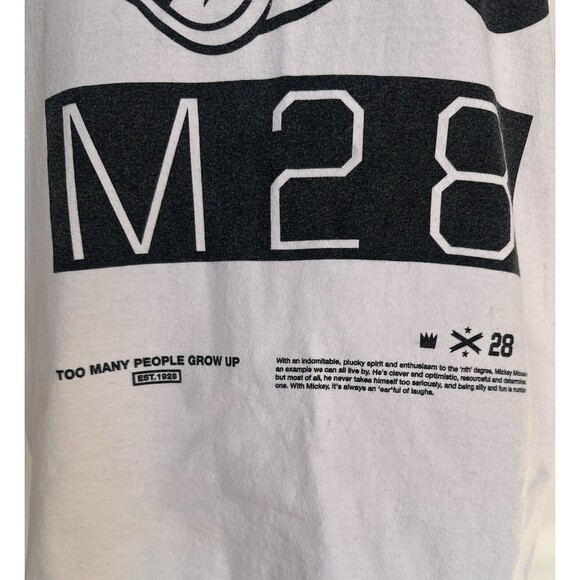 Neff M28 X Mickey Mouse Disney Colab Crew Neck T-Shirt Tee White‎ Med Mens - Picture 4 of 9